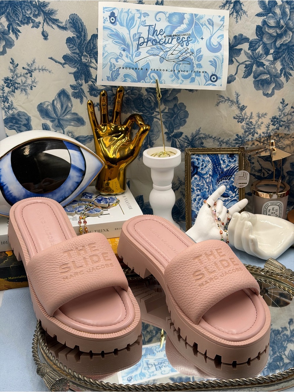 🆕 MARC JACOBS 🧿 NWOB The Lug Sole Slide, Pastel Pink - Sz 37 US 7 - Picture 3 of 12